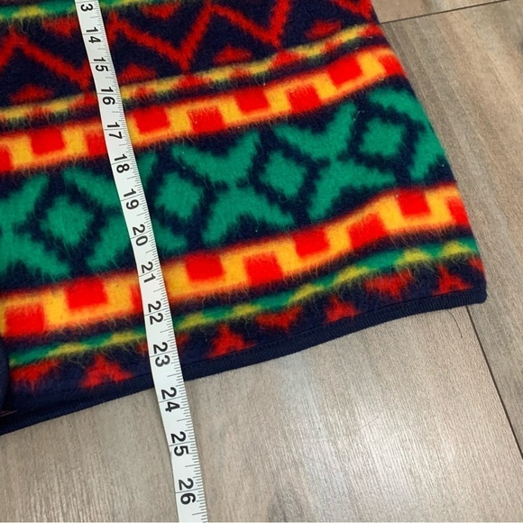 Vtg 80s 90s Biacci geometric aztec print fleece jacket - Picture 6 of 6